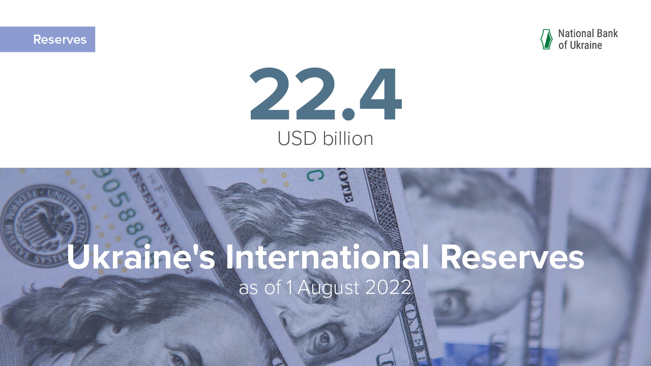 International Reserves Amount to USD 22.4 billion in July